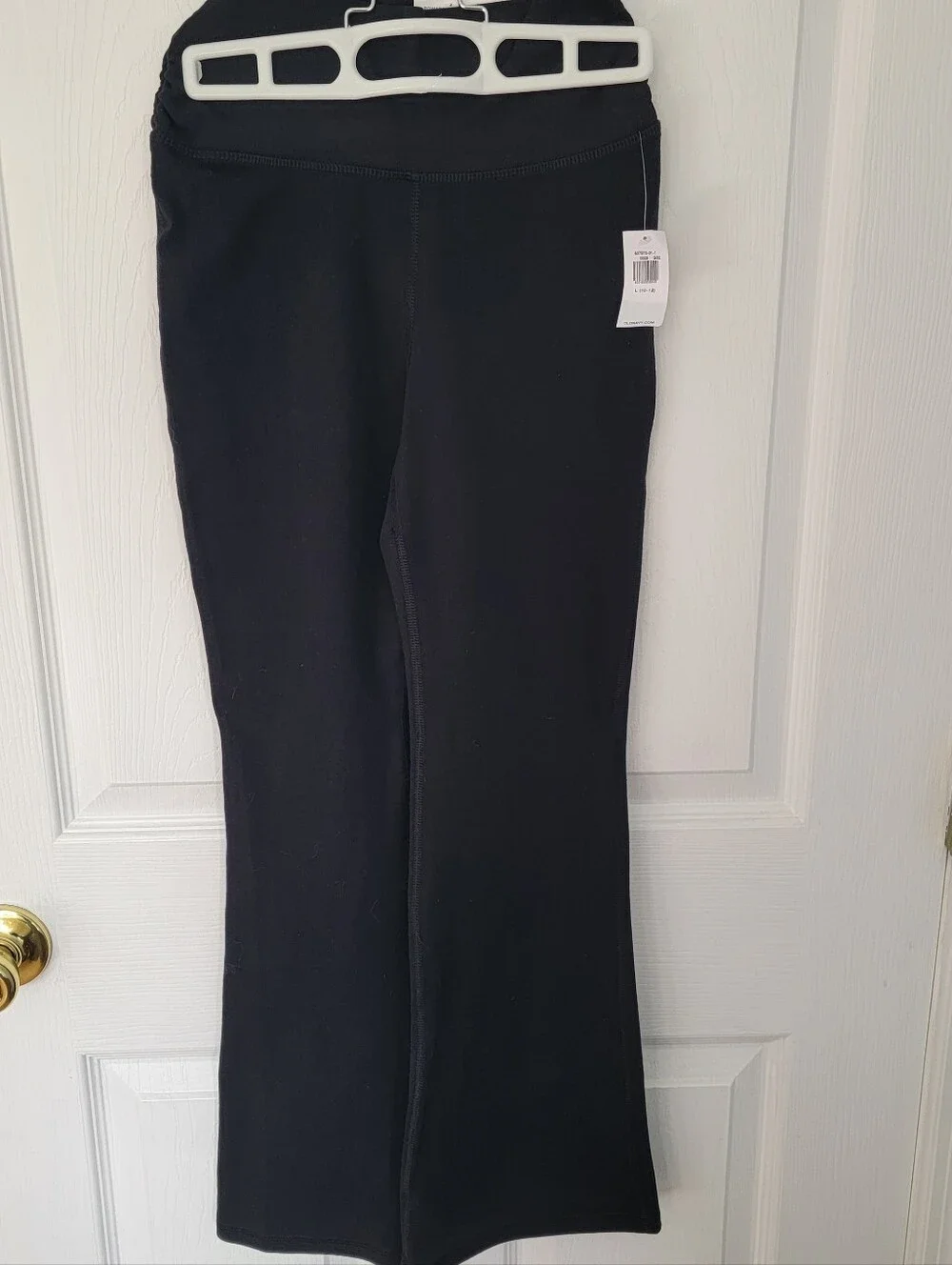 NWT Old Navy Girls Size L 10-12 PowerChill High-Rise Flare Leggings Black
